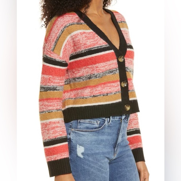 NWOT BP. Marl Stripe Cardigan - Picture 6 of 7